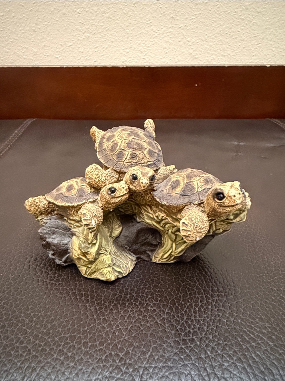 Vtg Baby Sea Turtles Piggybacking on Each Other - Hand Painted by Stone Critters